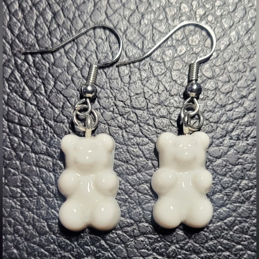 White Gummy Bear Earrings